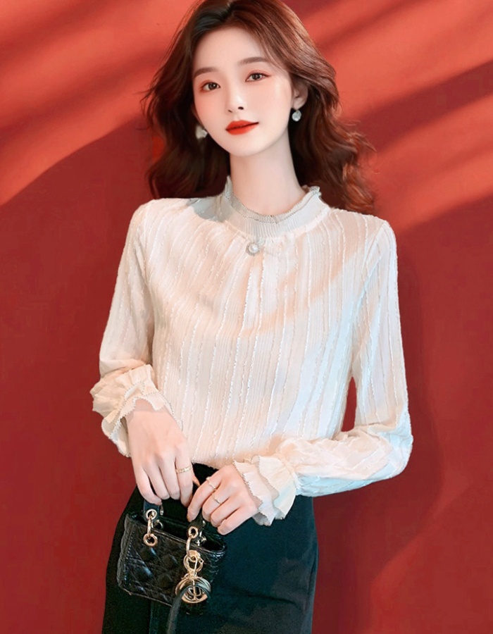 Bottoming lace shirts autumn tops for women