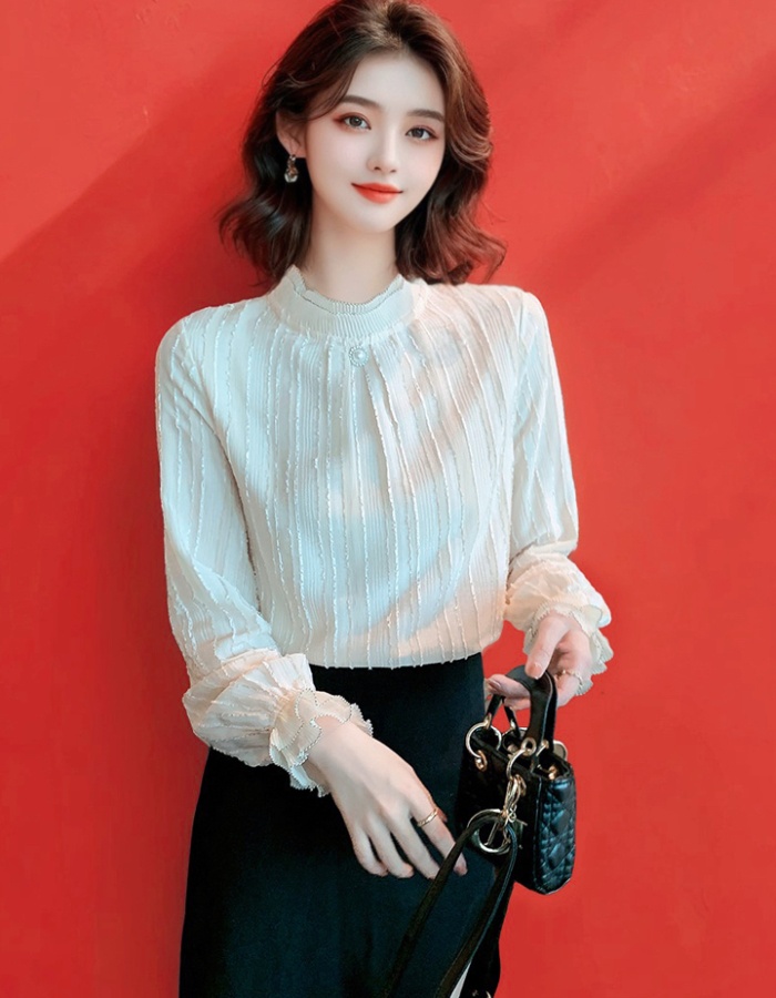 Bottoming lace shirts autumn tops for women