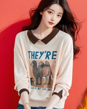 Small fellow hoodie fashion tops for women