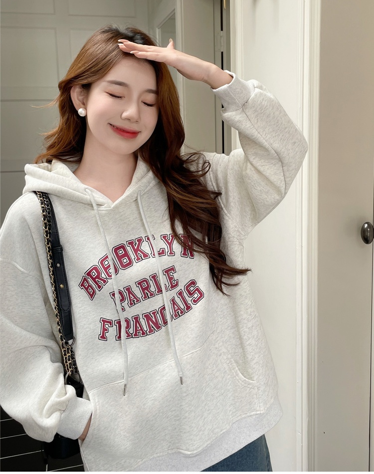 Autumn and winter American style tops all-match hoodie