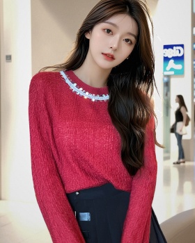 Round neck sweater Korean style bottoming shirt for women