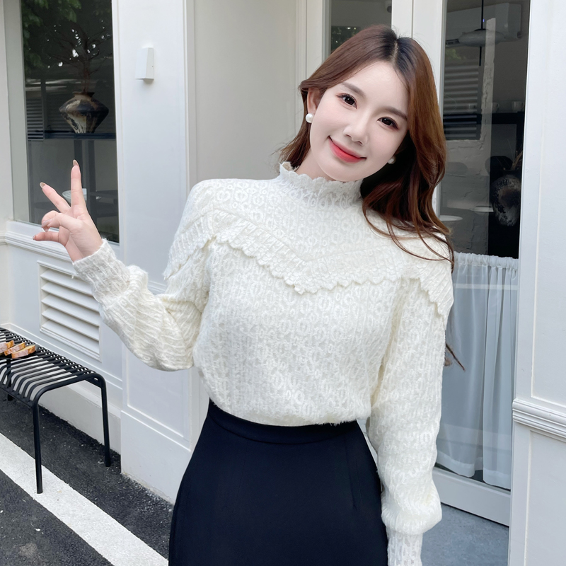 Plus velvet sweet shirts Casual Korean style bottoming shirt