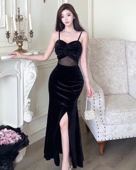 Sexy France style long dress ladies dress for women