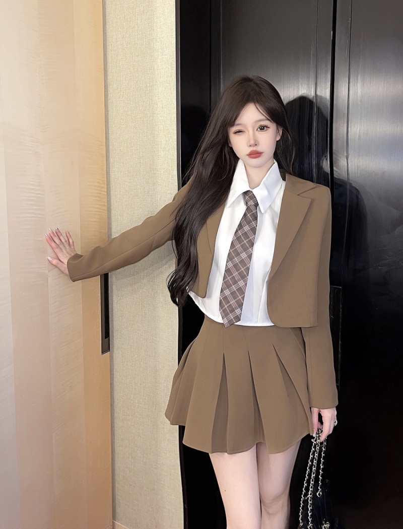 Fashionable skirt business suit 4pcs set for women