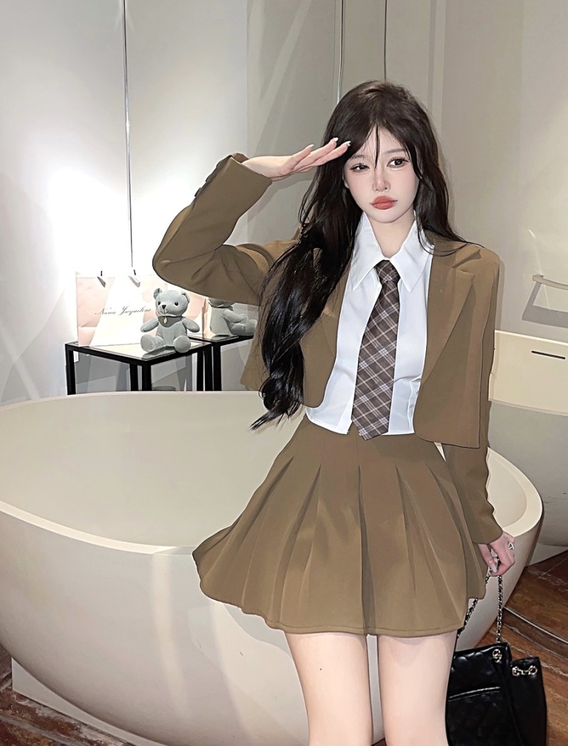 Fashionable skirt business suit 4pcs set for women