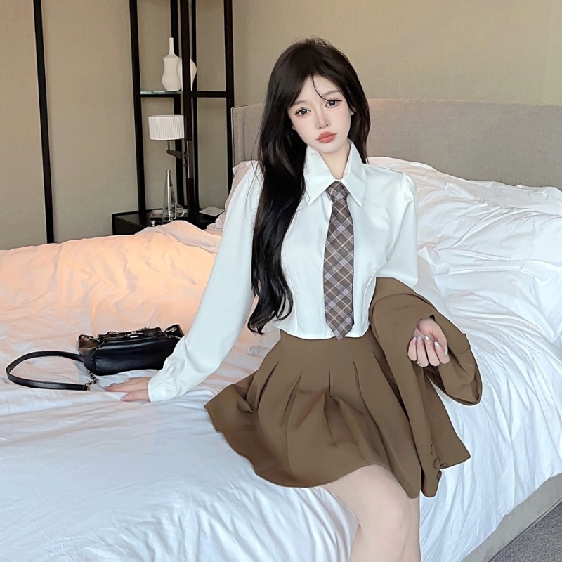 Fashionable skirt business suit 4pcs set for women