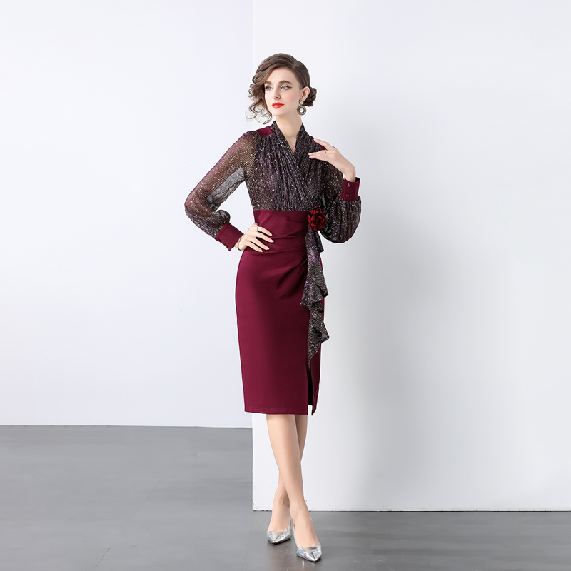 Slim package hip formal dress autumn dress