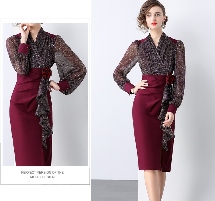 Slim package hip formal dress autumn dress