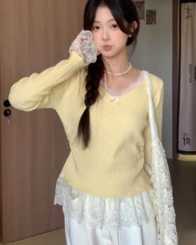 Bottoming inside the ride sweater yellow tops for women