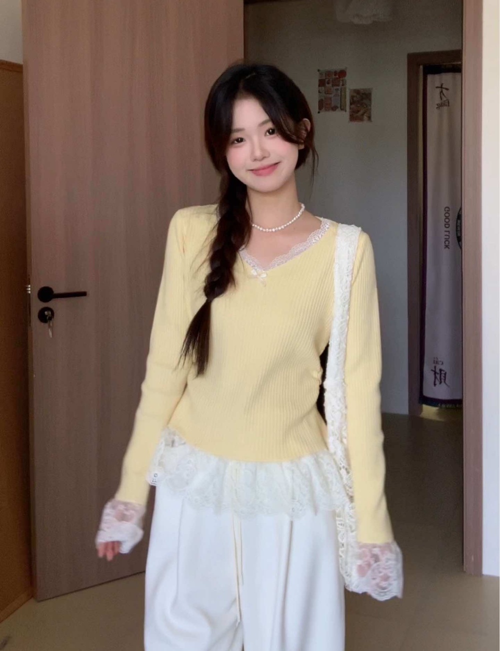 Bottoming inside the ride sweater yellow tops for women