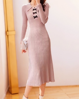 Exceed knee sweater dress temperament dress for women