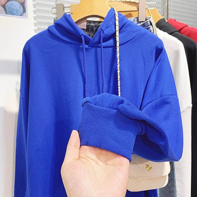 Hooded pullover tops student hoodie for women