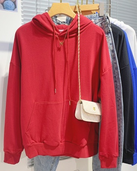 Long sleeve pocket hoodie lazy hooded coat for women