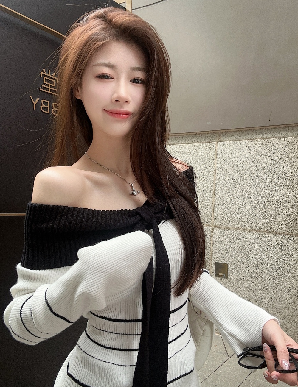 Slim knitted frenum autumn and winter bottoming shirt