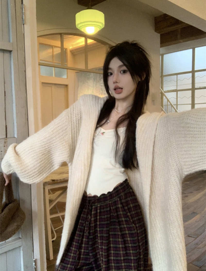 Knitted autumn and winter cardigan pure tender sweater