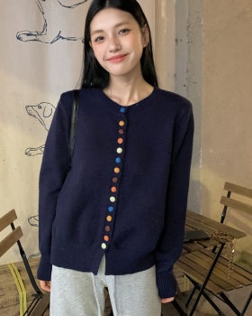 Long sleeve Korean style colors sweater unique niche tops