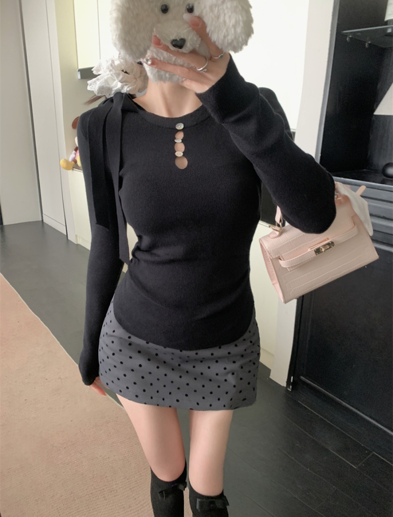 Frenum slim sweater all-match niche tops