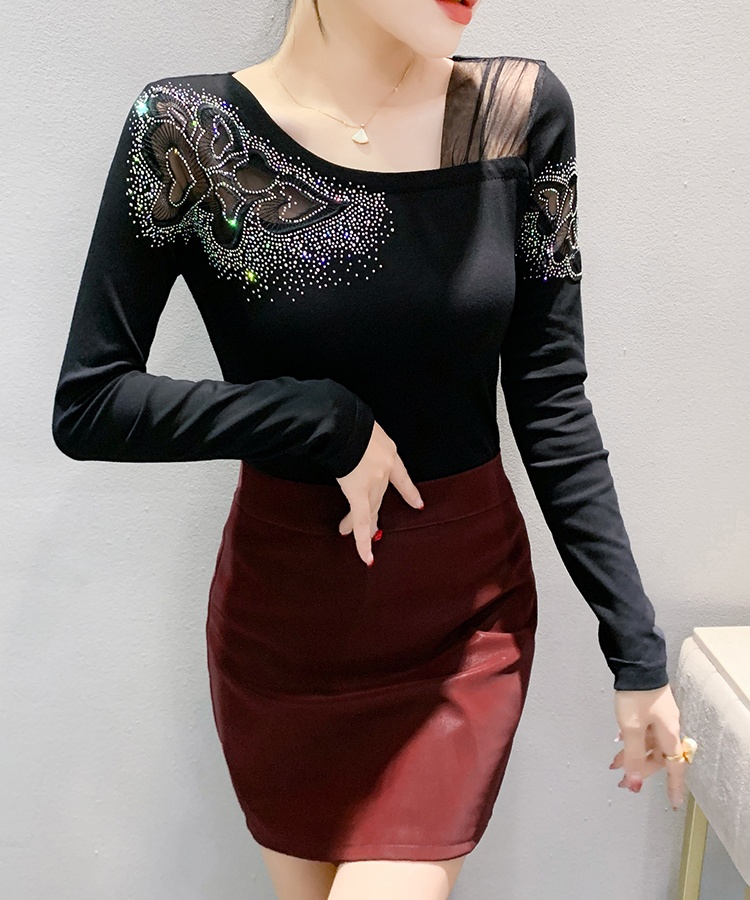 Slim bottoming small shirt pure cotton tops for women