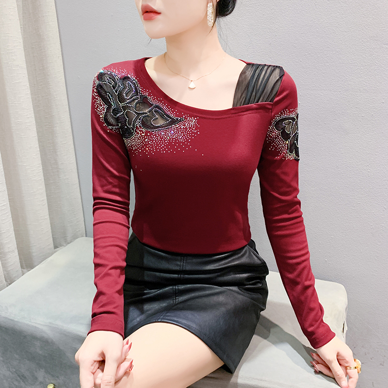 Slim bottoming small shirt pure cotton tops for women