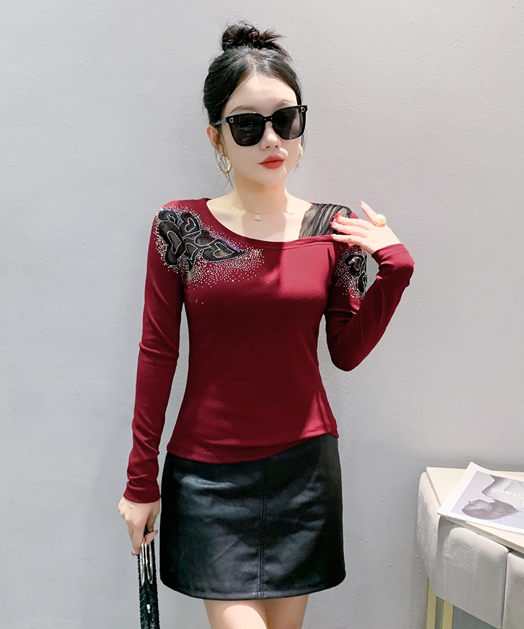 Slim bottoming small shirt pure cotton tops for women