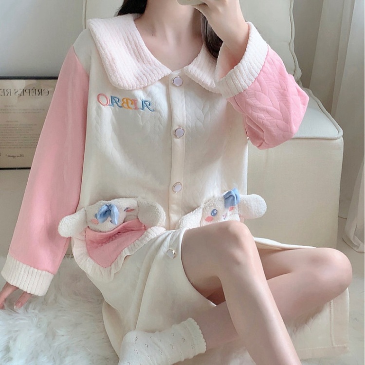 Autumn and winter Casual night dress homewear pajamas