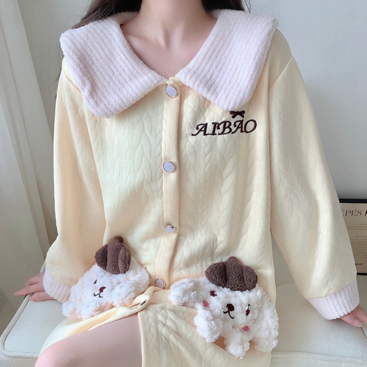 Autumn and winter Casual night dress homewear pajamas