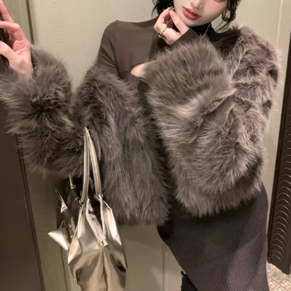 Autumn and winter coat elmo fur coat for women