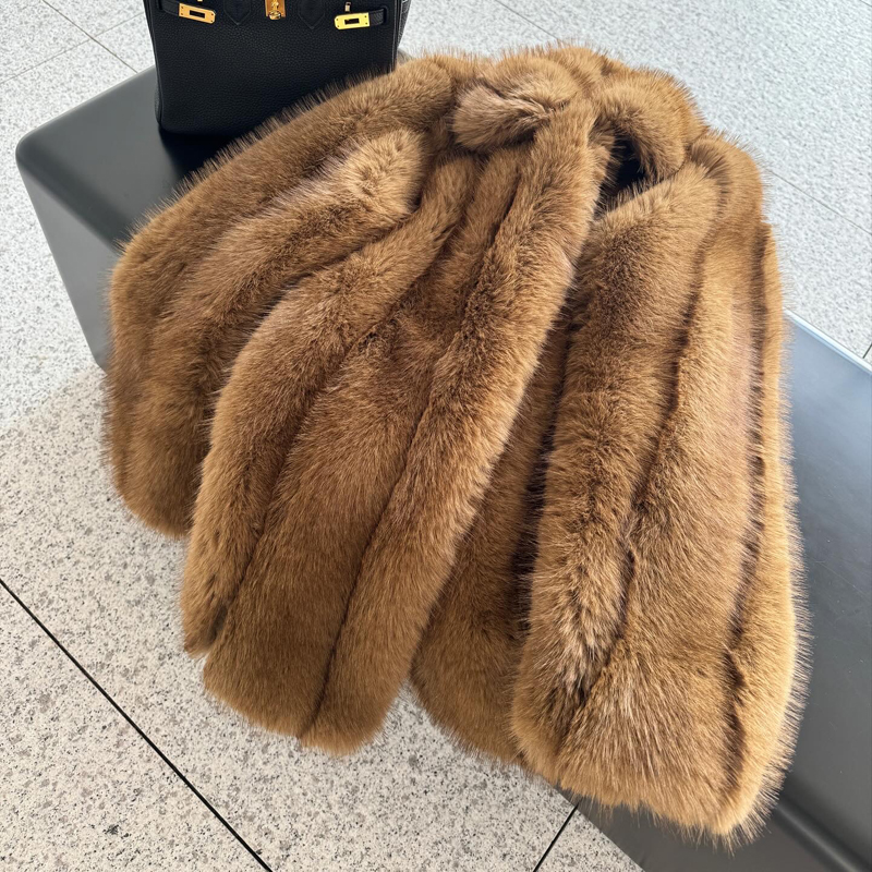 Spicegirl American style fur coat retro overcoat