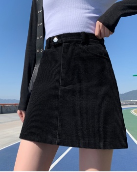 Autumn and winter commuting corduroy high waist short skirt