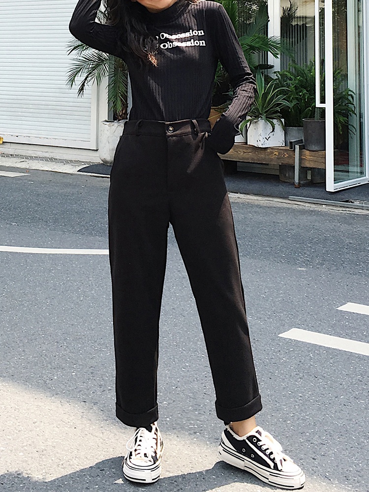 All-match straight pants large yard wide leg pants