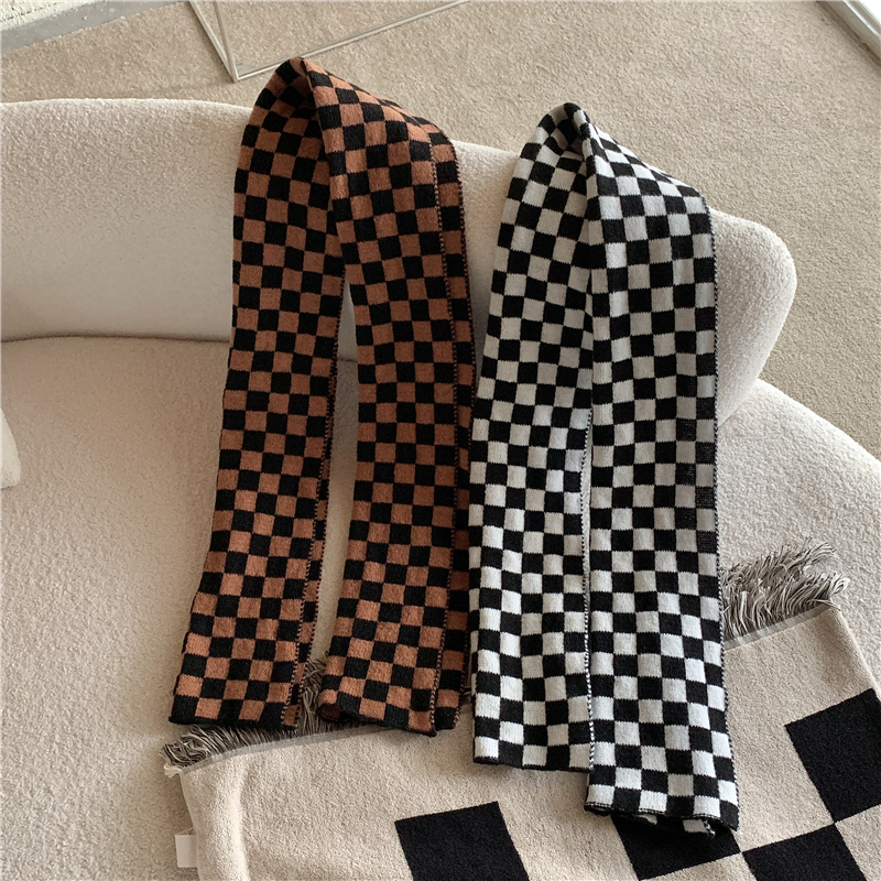 Retro woolen yarn Korean style all-match knitted scarves