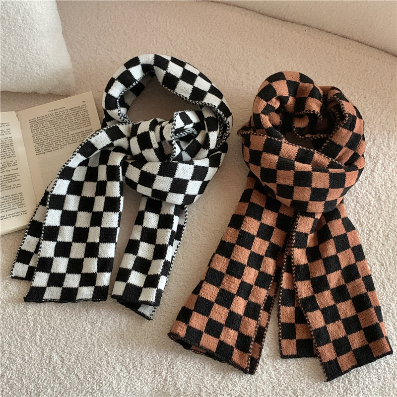 Retro woolen yarn Korean style all-match knitted scarves