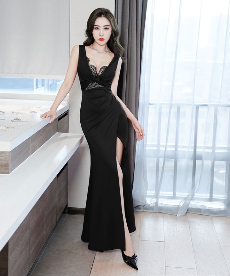 Slim sling evening dress sleeveless sexy dress