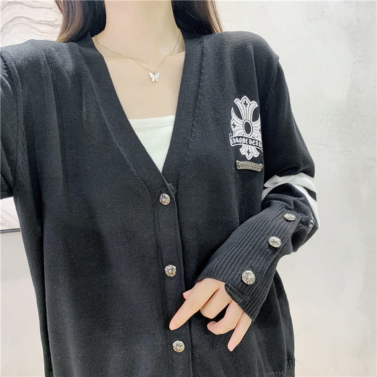 Crosses college style sweater knitted loose coat for women