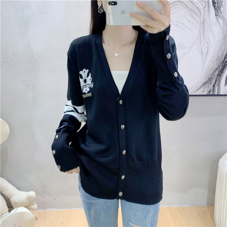 Crosses college style sweater knitted loose coat for women