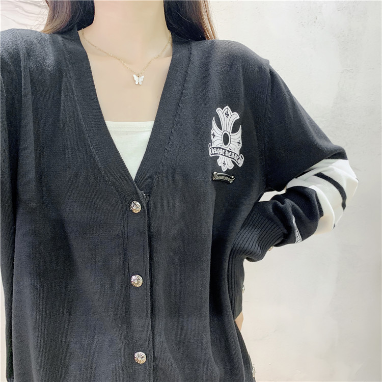 Crosses college style sweater knitted loose coat for women