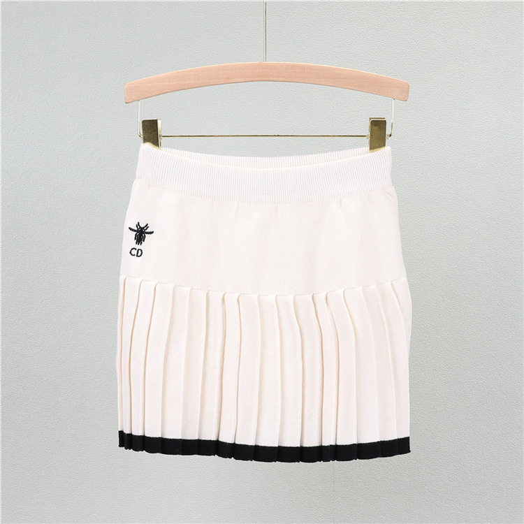 Sports pleated skirt fashion temperament vest 2pcs set