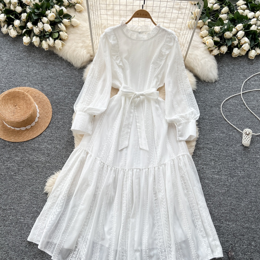 Court style dress autumn long dress for women