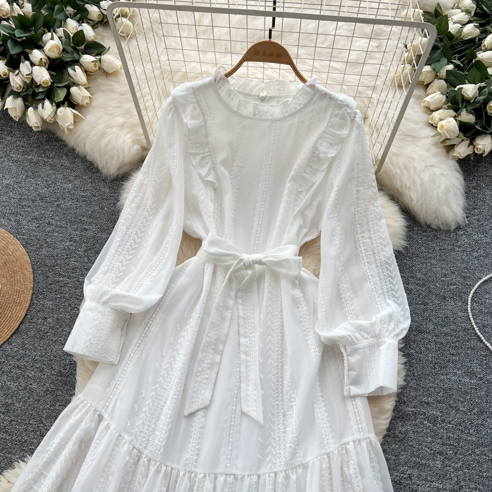 Court style dress autumn long dress for women