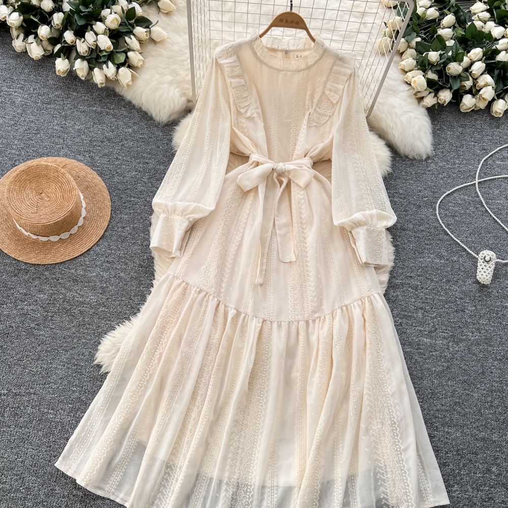 Court style dress autumn long dress for women