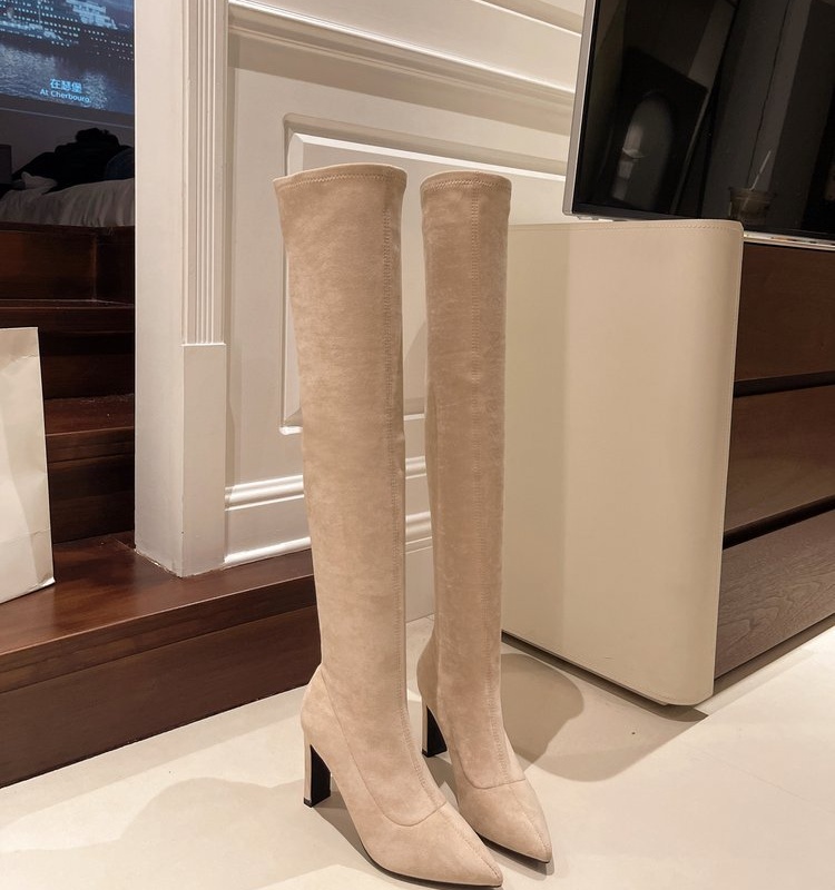 Fashion lady boots high-heeled pointed thigh boots