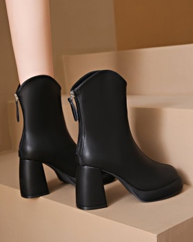 Lady high-heeled shoes thick martin boots for women