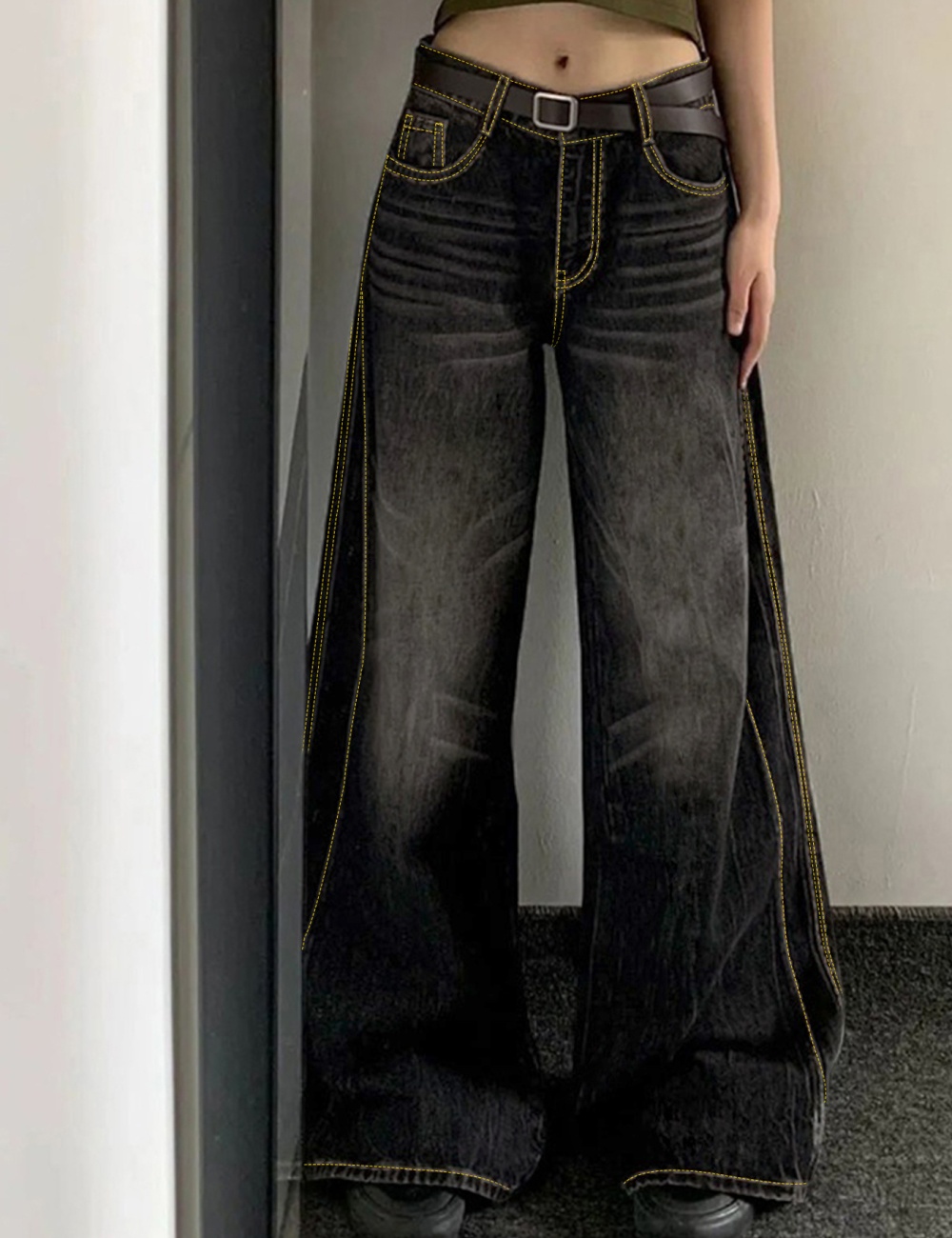 Denim fashion long pants sexy straight jeans for women