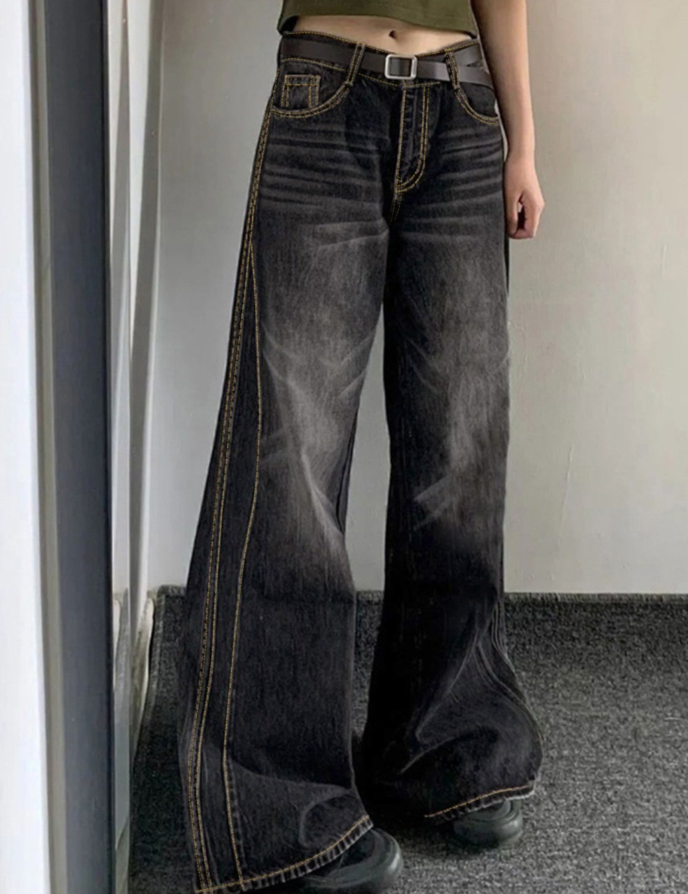 Denim fashion long pants sexy straight jeans for women