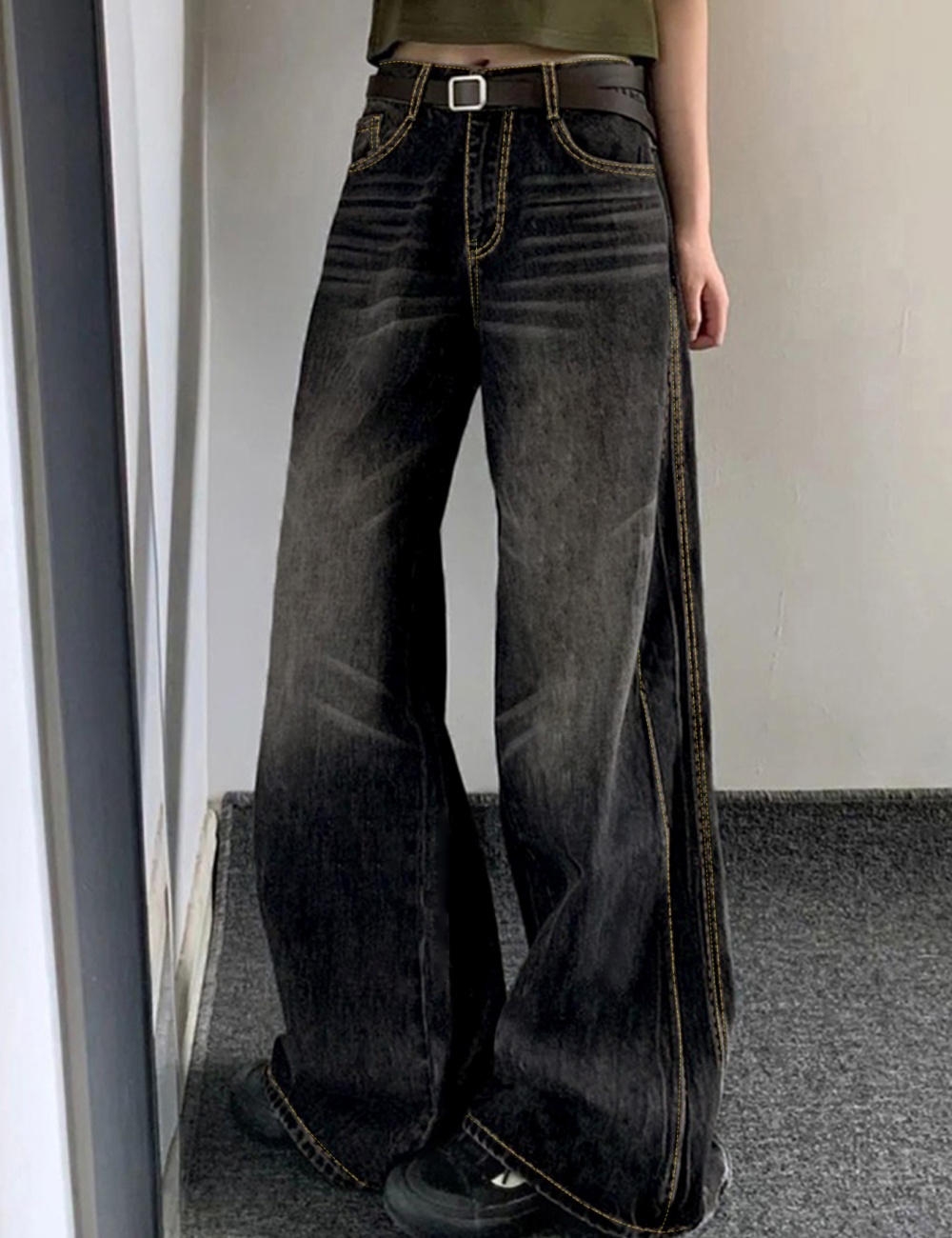 Denim fashion long pants sexy straight jeans for women