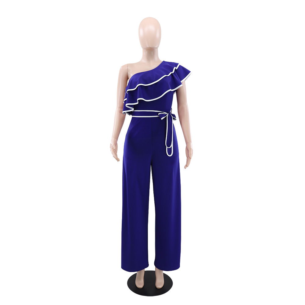 European style jumpsuit Casual wide leg pants for women