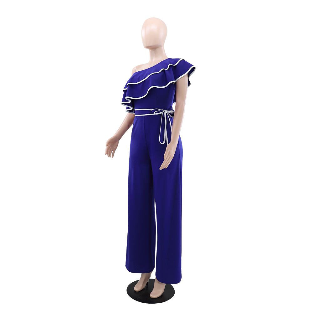 European style jumpsuit Casual wide leg pants for women