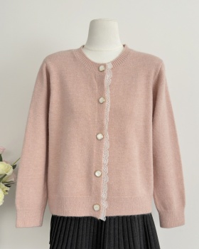 Autumn Western style wool shirts lace tender sweater