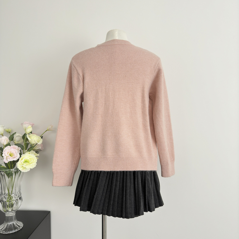 Autumn Western style wool shirts lace tender sweater