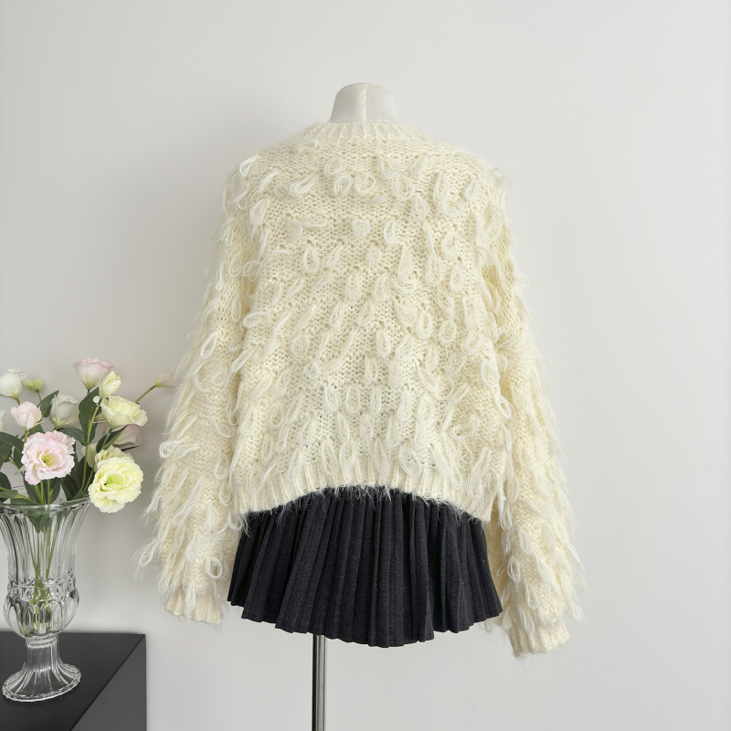 Tassels loose cardigan Korean style coat for women